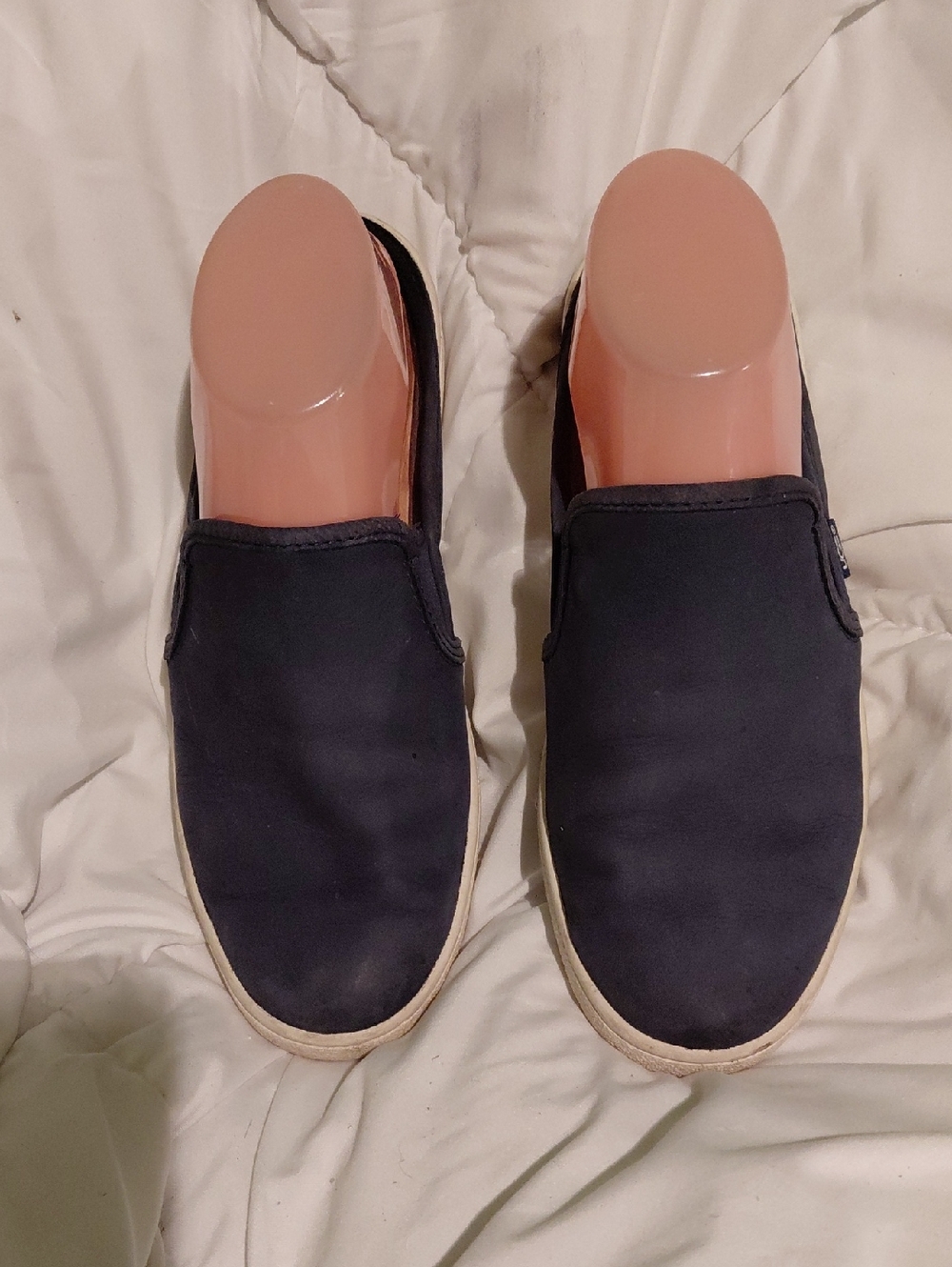 UGG Women's Navy Slip-On Canvas Mules